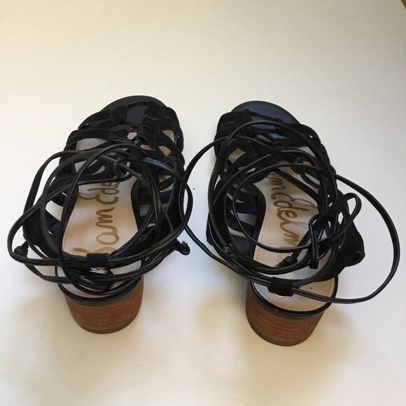 Sam Edelman Black Suede Sandals with Laces - Picture 7 of 9